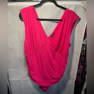 Express bodysuit hot pink size xl.